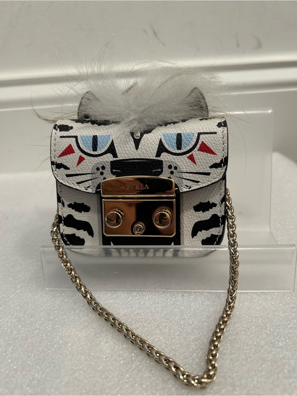 Furla White Tiger Face jungle collection Mini Crossbody Bag - Picture 3 of 8